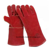 14' Red Welding Leather Glove