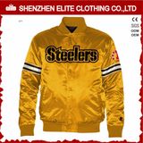 2016 Mens Satin Bomber Jacket Gold