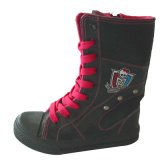 Fashion Canvas Boots for Teenage Girls Wholesale Lace-up Rubber Outsole