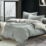 Textile 100% Cotton High Quality Bedding Set for Home/Hotel Comforter Duvet Cover Bedding Set (Dark green stripes)