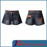 Women Flanging Leg Denim Shorts (JC6058)