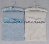 100% Cotton Cable-Knitted Plain Color Baby Blanket