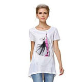 Fashion Nice Cotton Printed T-Shirt for Women (W172)