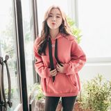 280 GSM CVC 80/20 Silk Screen Printing Hooded Sweatshirt Women Hoody