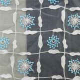 Blue Voile Nylon Floral Lace Fabric (L5120)