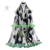 2018 Camouflage Printed Viscose Scarffashion Lady Shawl with Tassel