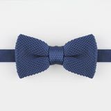 Navy Knit Bow Tie