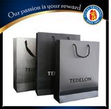 Luxury Black Bag Paper Shopping Bag Wholesale