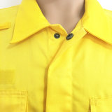 100% Cotton Mens Yellow Fireproof Safety Workwear for Industry