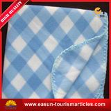 Promotional Cheap Embroidered Airline Ribbed Fleece Blankets