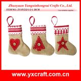 Christmas Decoration (ZY15Y232-1-2-3) Christmas Gift Sock Christmas Ornament