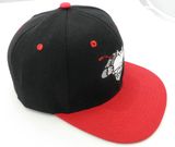 Red 6 Panel Embroidered Material for Snapback Cap