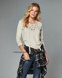 OEM Women Fashion Round Neck Long Sleeve Sweater Clothes