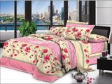 Poly/Cotton Printed Twin Fitted Bedspread Patchwork Bedding Set T/C 50/50