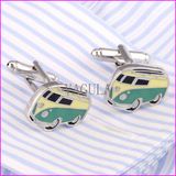 Lovely Bus Sharp Silver Plating Brass Designer Cuff Links