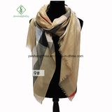 Western Style Spun Gold Plaid Shawl Fashion Lady Scarf Factory