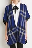 OEM & ODM Fashionable Women's Knitted Sweater Cardigan in Tartan Design Jacquard