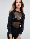 Custom Women's Sports Black Sweatshirt