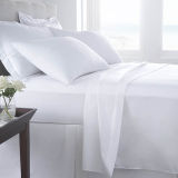 Top Quality Luxury White Fitted Flat Sheets Pillowcases Cali King