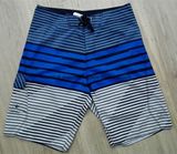 Oeko-Tex Flat Waist Polyester Striped Men Board Short Swimwear