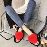 Beautiful Lady Fashion Home Warm Fur Slippers