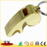 Multifunctional Gold Whistle Bottle Opener Key Chain for Promotion Gift