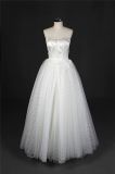Strapless Satin Ball Bridal Wedding Gown Bridal Dress (Q90394)