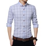 New Plaid Shirt Men's Fashion Shirt Casual Shirt Long Sleeve Shirt Slim Fit Shirt