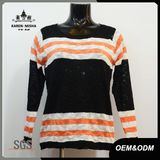 Women Fashion Fall Striped Pullover Sweater