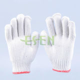 Bleached White 100% Safety Working Cotton Gloves