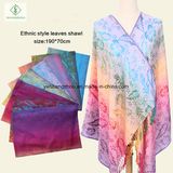 New Design Nepal Style Leaf Pashmina Shawl Fashion Lady Scarf