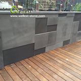 3D Design Polished and Honed Finish Mixed Bluestone Retaining Wall