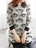 The Eye Pattern Long Sweater (BTQ060)