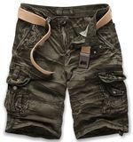 Men Fashion Washed Pocket Cotton Cargo Shorts 60009