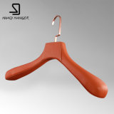 Wooden Clothes Hanger Wrapped with Leather