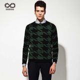 Acrylic Wool Fashion Clothing Jacquard Knit Pullover Man Sweater