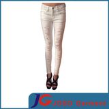 High Quality White 100% Cotton Women Jeans Jc1348