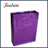 Custom Made Solid Color Holographic Shopping Carrier Gift Paper Bag