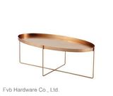 American Style Oval Coffee Table Stainless Steel