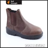 Brown Full Grain Leather PU Injection Outsole Leather Safety Shoes Sn5117