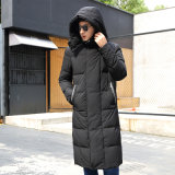 Long Style Warm Feather Autumn Goose Hood Down Jacket