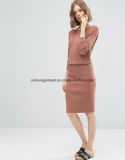 Women Knitted Long Sleeve Tight Sweater Sexy Dress (W17-807)