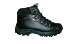 Black Color Hiking Shoes Waterproof Function with Genuine Leather Simple Design
