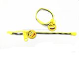 New Novelty Zipper Design Emoji Silicone Bracelet Wholesale in Stock