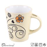 11oz Flower Design Stoneware Ceramic BSCI Certifacture