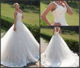 Sleeves Lace Bridal Gowns A-Line Puffy Tulle Custom Wedding Dress G17281