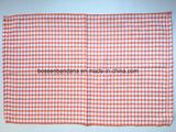 OEM Produce Custom Checks Jacquard Orange Cotton Terry Kitchen Tea Towels