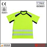 OEM En20471 No Button Breathable Work T Shirt Men