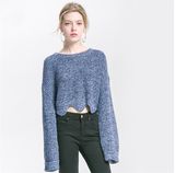 2017 New Fashion Ladies Short Pullover Sweater