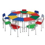 Preschool Wooden Metal Children Study Desk and Chair